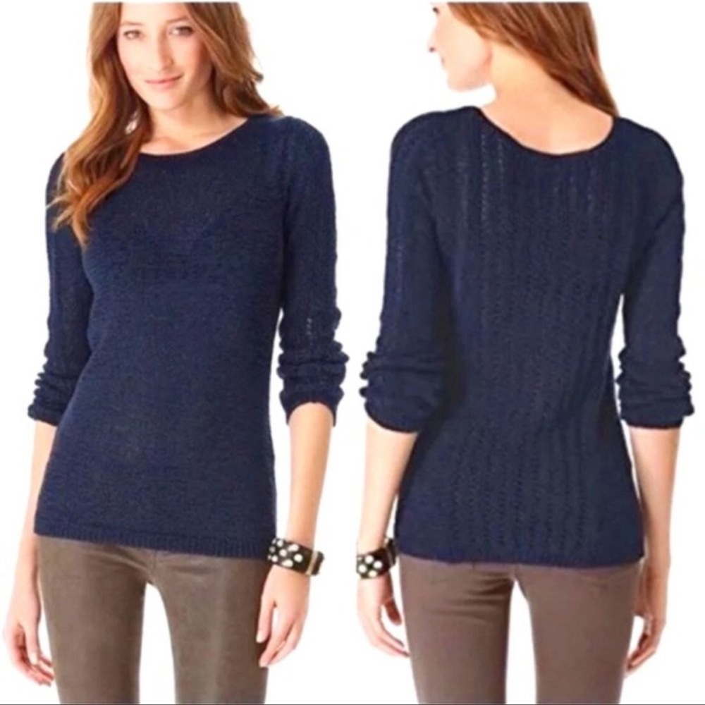 Rachel Zoe | navy scoop neck sweater | S